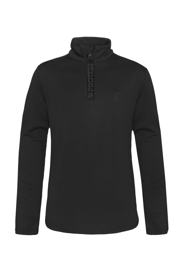 Protest Jungs Fleece WILLOWY JR Geotech ultraschnell trocken und hoch atmungsaktiv 140 True Black, 1