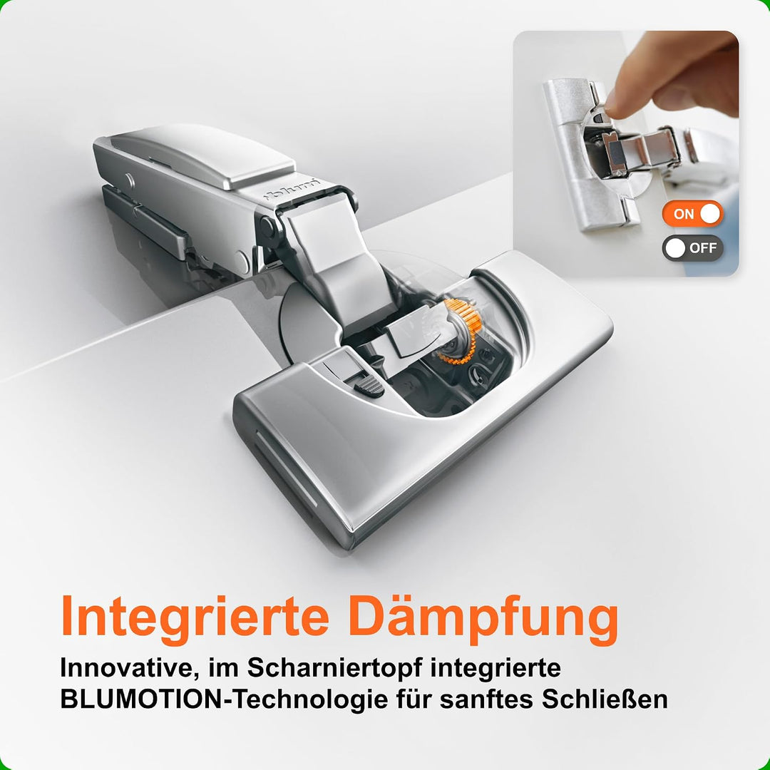 BLUM 10x CLIP top BLUMOTION Möbelscharnier 110° I Softclose Topfscharnier 35mm I separat montierbare