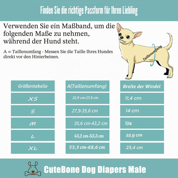 CuteBone Männlich Waschbare Hundewindeln Bauchbänder,3 Stück Wiederverwendbare Hund Bauchband für Rü