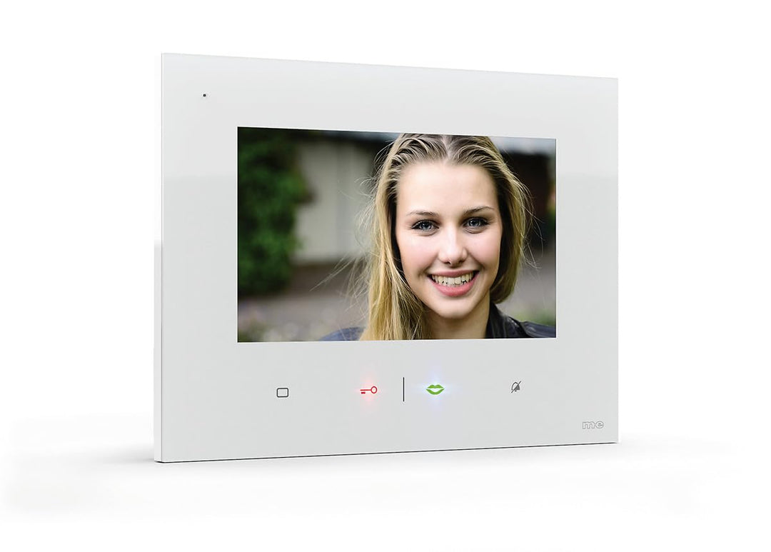 m-e modern-Electronics 41268 Funk-Video-Türsprechanlage weiss
