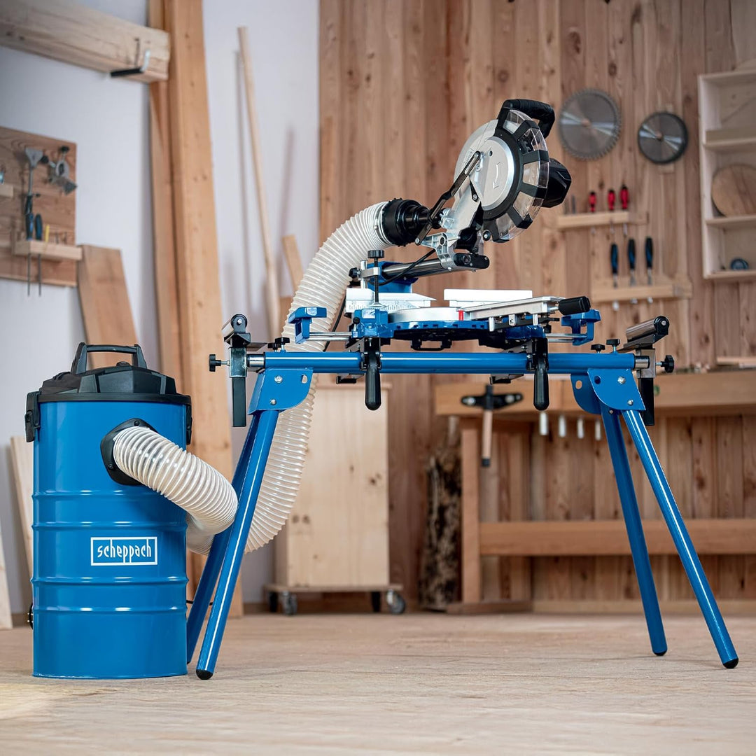Scheppach HM216 | Kapp- und Gehrungssäge | Zugfunktion | inkl. Untergestell UMF1600 | 2000 Watt | 21