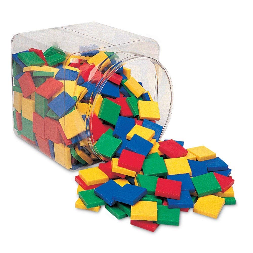 Learning Resources LER0203 COLOR TILES-400/PK 1 PLASTIC IN CONTAINER