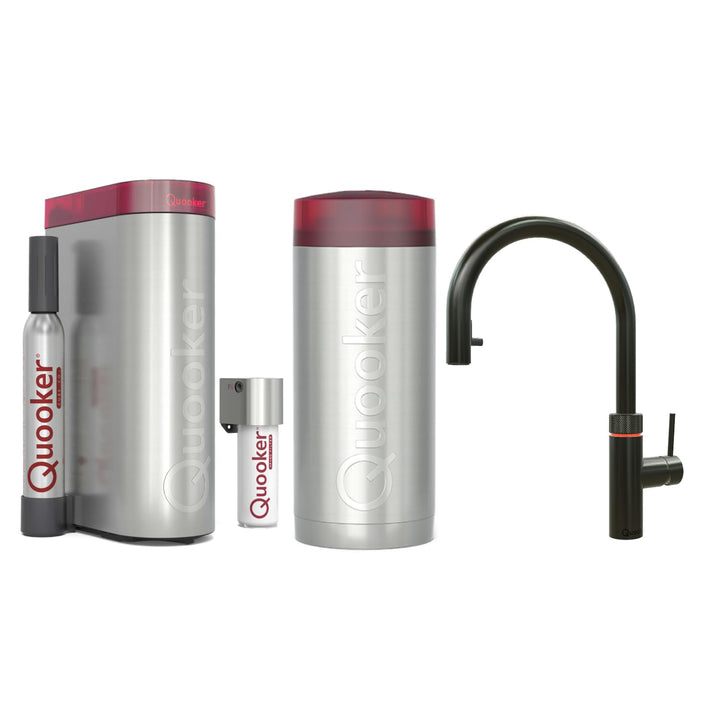 Quooker mit Reservoire COMBI und CUBE kochend Wasserhahn (Flex, Gunmetal) Flex Gunmetal, Flex Gunmet