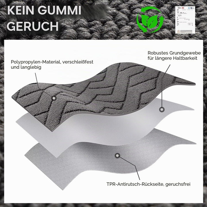 Innen Aussen Fussmatte 50 x 150 cm, Schmutzfangmatte rutschfest Fussmatte Innen Waschbar Eingangstep