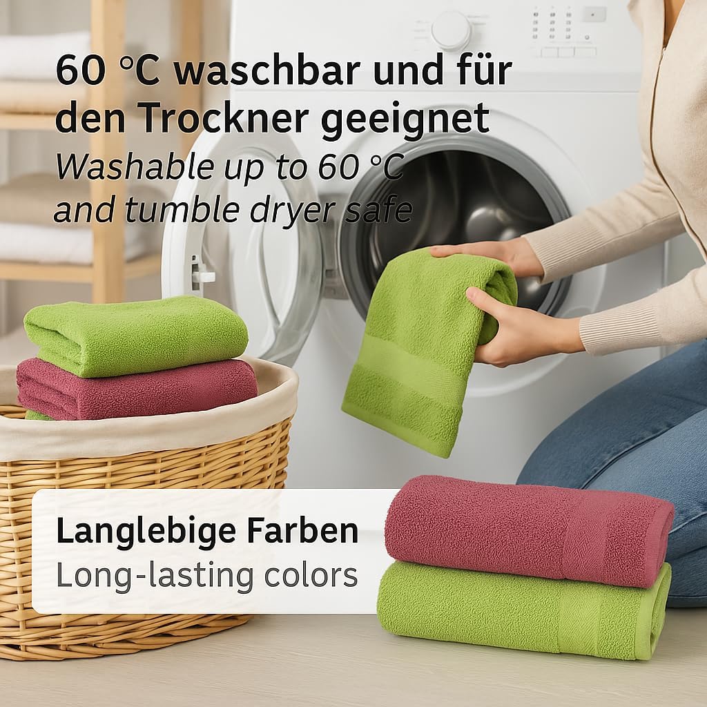 Betz 12-TLG. Handtuch Set Premium 100% Baumwolle 2 Duschtücher 4 Handtücher 2 Gästetücher 2 Seiftüch