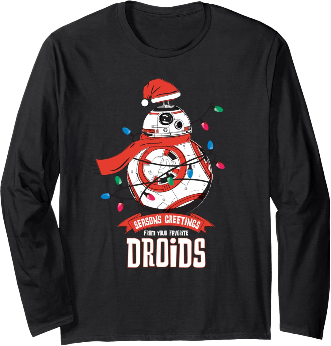 Star Wars BB-8 Season's Greetings Droids Holiday Langarmshirt