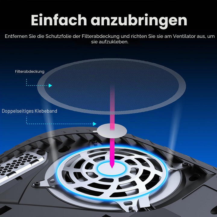 GRAUGEAR Kühl- und Staubschutz-Upgrade für PS5 Original, PS5 M.2 SSD Kühlkörperabdeckung mit Lüfter-