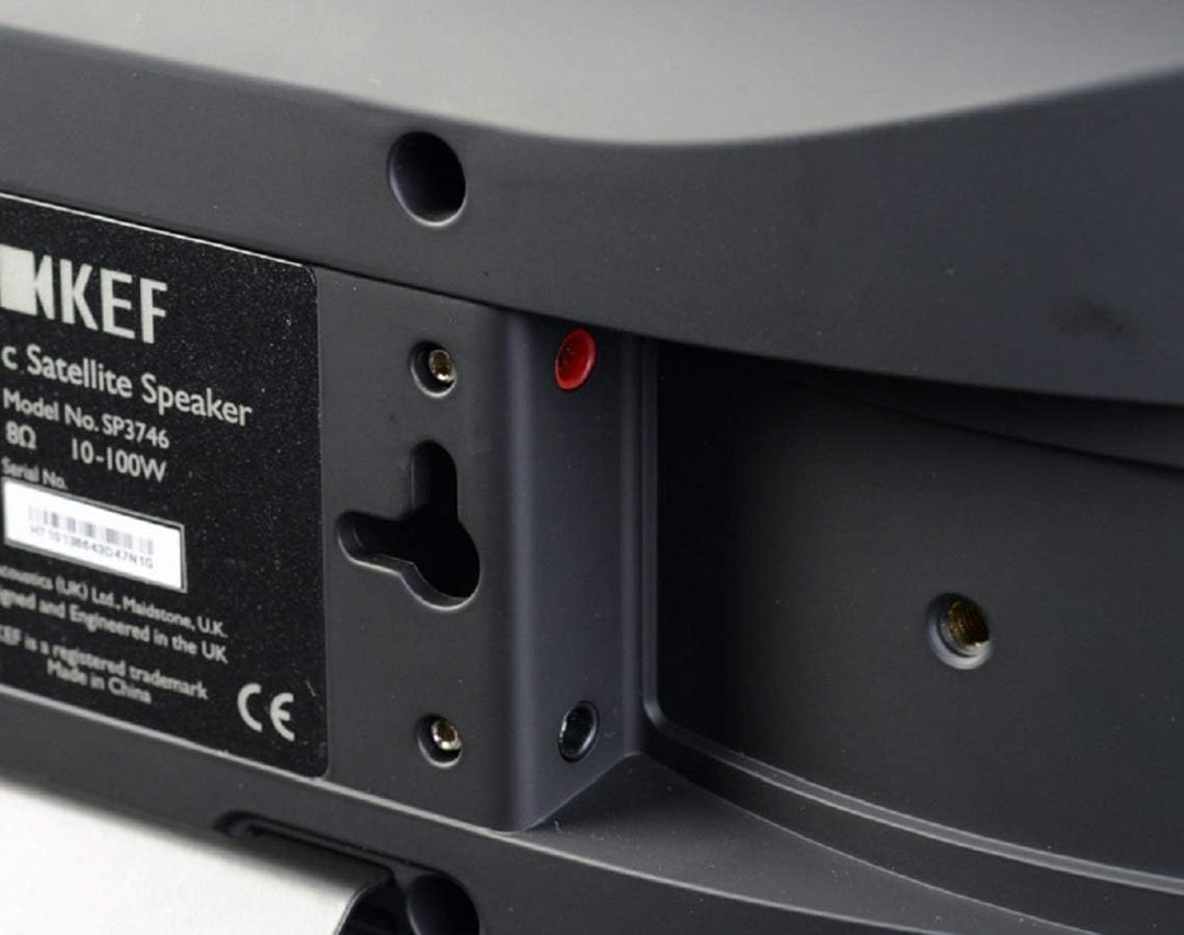 KEF T101c Center-Lautsprecher Schwarz Stück|Ultra Flach| 3,5cm tief|10-100W|HiFi|Heimkino|TV, Schwar