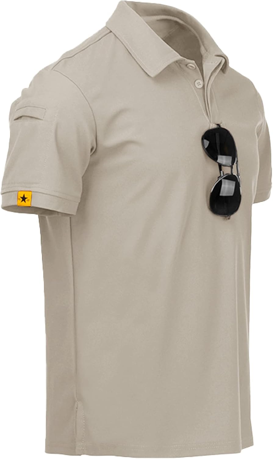 JACKETOWN Herren Kurzarm Poloshirt Schnelltrocknend Atmungsaktives Tshirt Tennis Sommer Poloshirts M