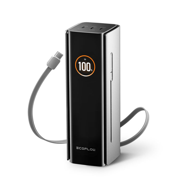 EcoFlow Powerbank 27650mAh 300W Max. Ausgang mit 140W Kabel, 140W Laptop Power Bank 4 USB C Tragbare