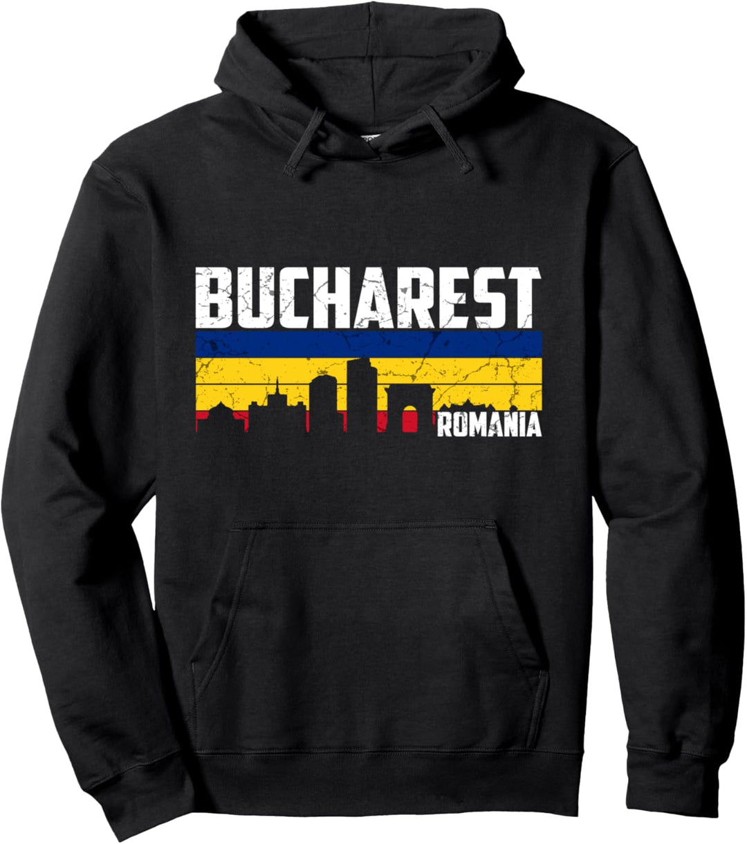 Mein Bukarest Skyline Rumänien Heimat Stadt Souvenir Pullover Hoodie