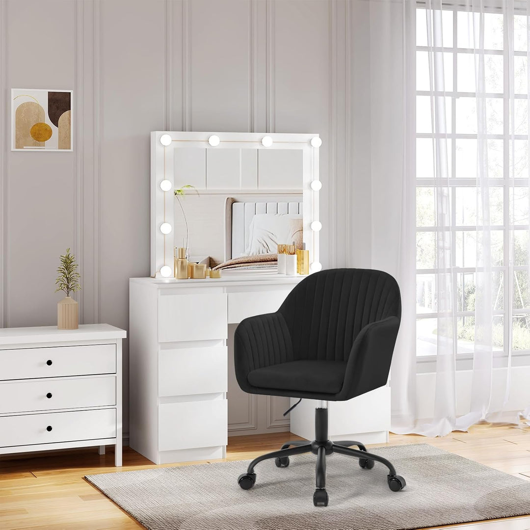 WOLTU Schreibtischstuhl, Bürostuhl ergonomisch, Homeoffice Stuhl höhenverstellbar, Schminkstuhl mit