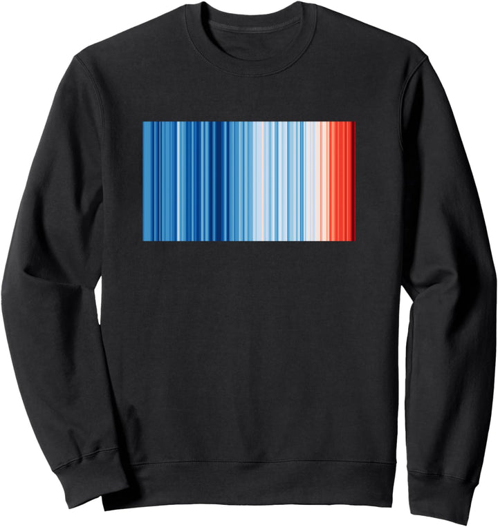 Global Warming Blue Red Stripe Pattern Sweatshirt