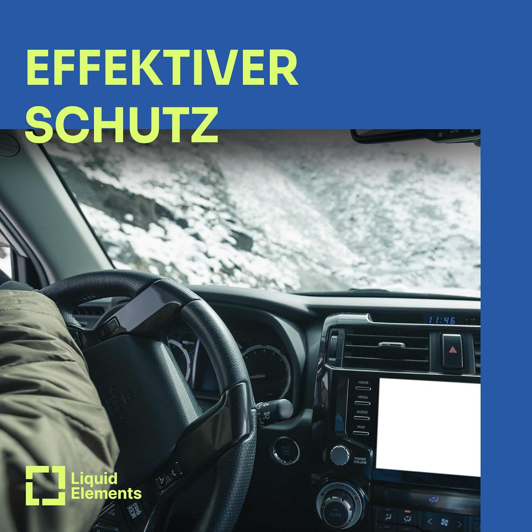 Liquid Elements – Scheibenfrostschutz Winter Set mit 1x Frostschutzmittel, 2X Enteiserspray & 1x Eis