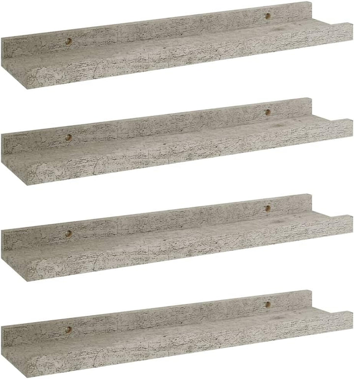 homiuse Wandregal 4 STK. Betongrau Wandregal Holz Wand BüCherregal Wand Regal Holz Wandregal KüChe K