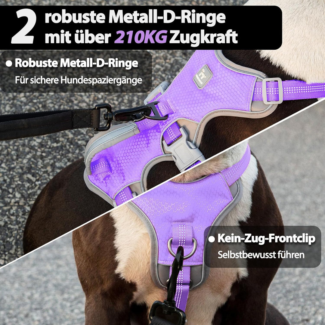 Huntboo Hundegeschirr, Hunde Sicherheitsgeschirr, Vollständig Reflektierendes Geschirr mit Gepolster