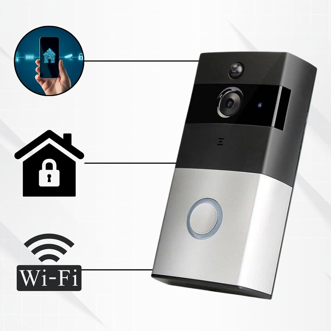 Millarco Home>it® Video-Türklingel mit WLAN und App - 720p HD Kamera, Nachtsicht, Zwei-Wege-Audio, B