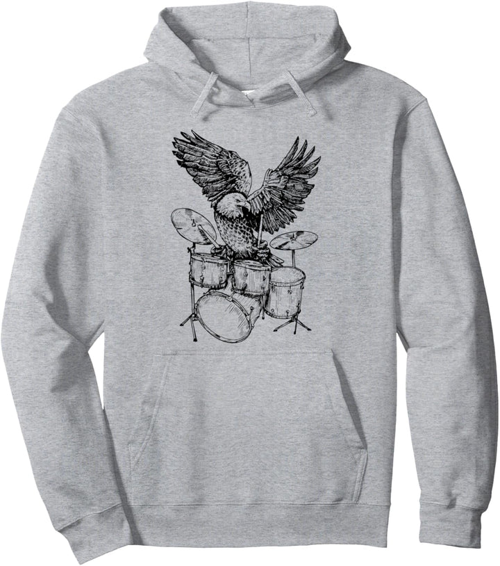 SEEMBO Eagle Playing Drums Musiker Drummer Drumming Band Pullover Hoodie