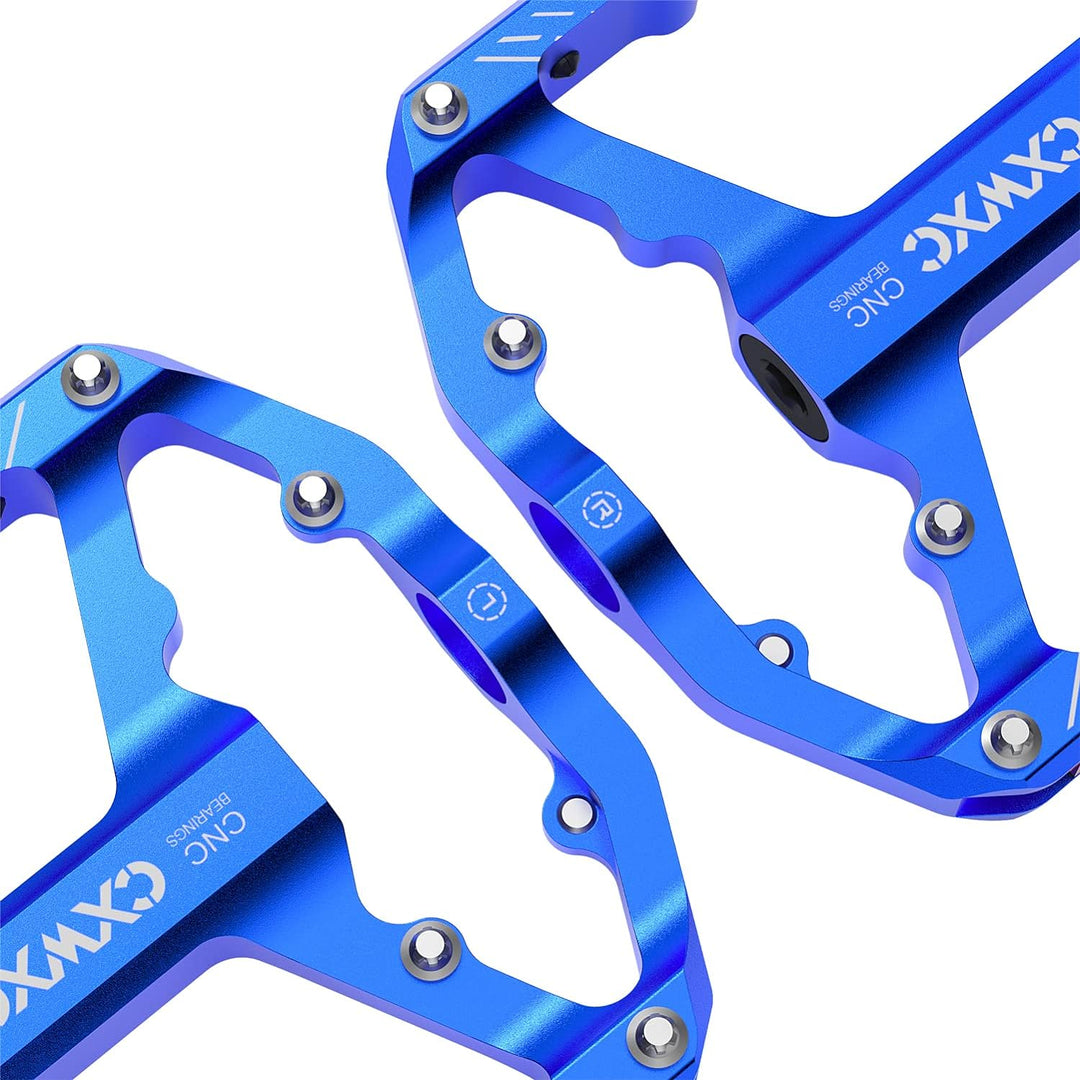 CXWXC Fahrradpedale mit Reflektoren 9/16 Zoll CNC Aluminium MTB Pedale Leichtgewichts, Antirutsch fü