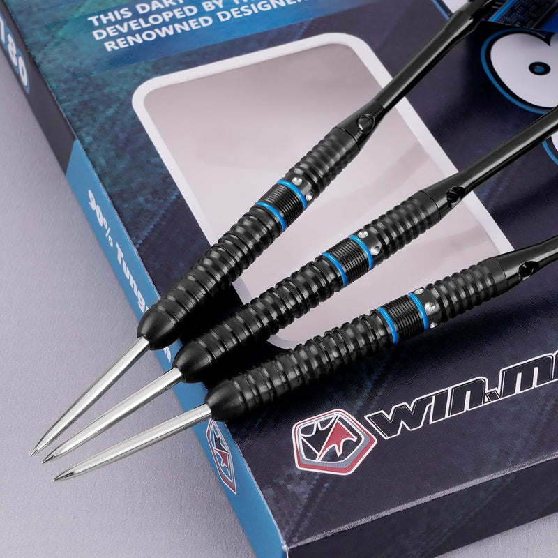 WIN.MAX Dartpfeile mit Metallspitze 90% Tungsten 3 Stück 90% Wolfram Stahl Darts 18-28 Gramm Dart pr