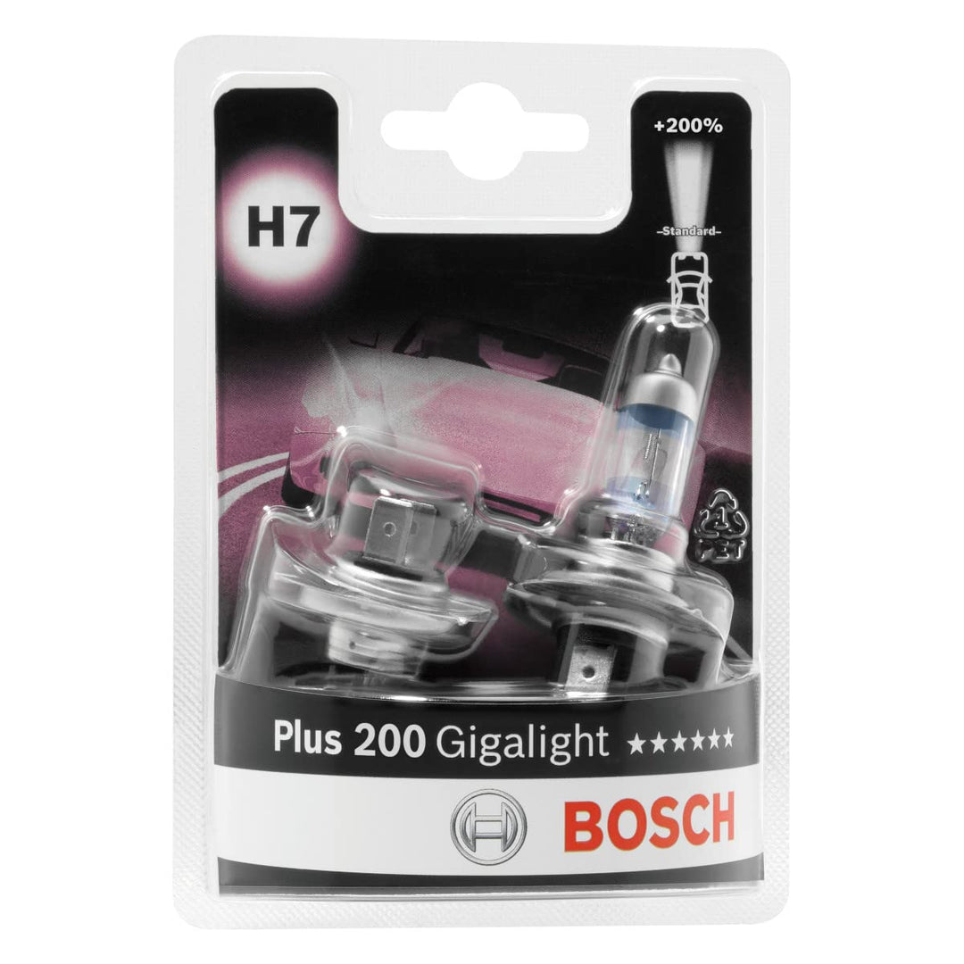 Bosch H7 Plus 200 Gigalight Lampen - 12 V 55 W PX26d - 2 Stücke 2er-Pack Plus 200 Gigalight, 2er-Pac