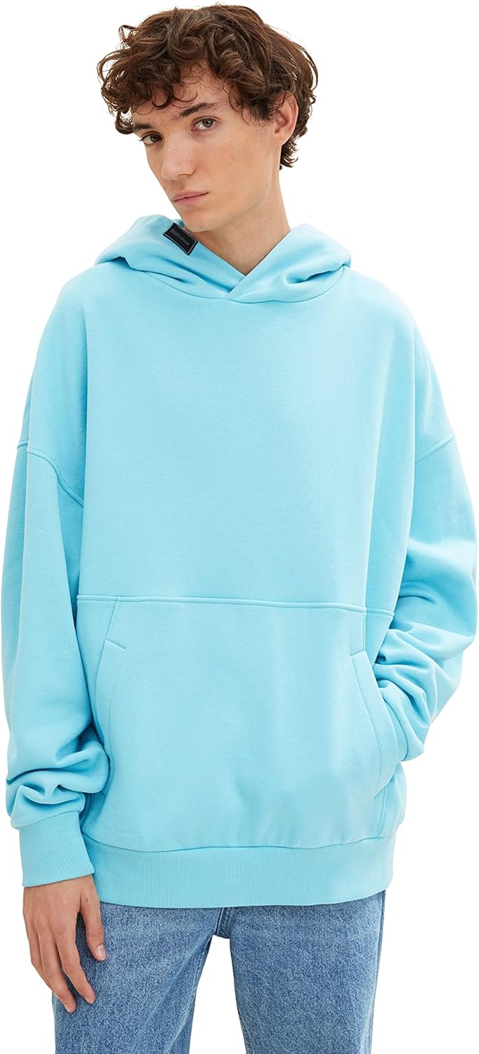TOM TAILOR Denim Herren Hoodie Sweatshirt S 30063 - Light Dusty Blue, S 30063 - Light Dusty Blue