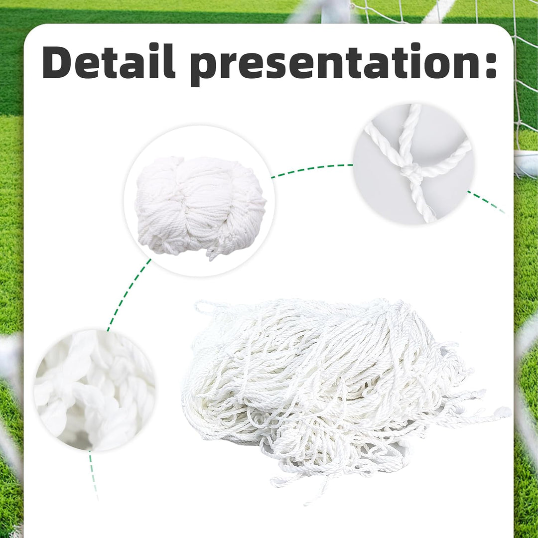 Fussballtor Netz, 3x2m Fussballtornetz Soccer Goal Net Tornetze Ersatznetz Fussball Tor Match Werkze