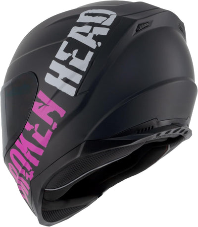 Broken Head BeProud Sport Pink-Schwarz-Matt Special Edition - Motorradhelm + Gratis Schwarzem Visier
