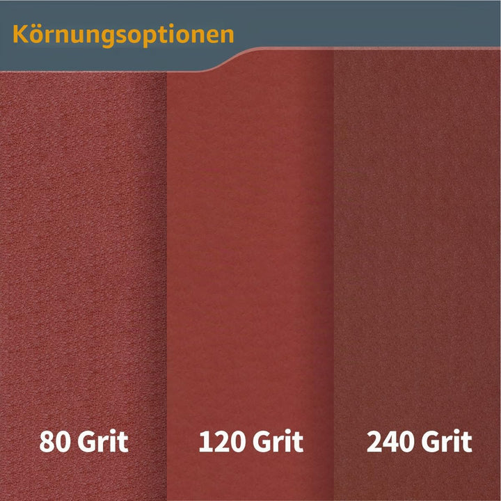 POWERTEC 11240 Schleifhülsen für Spindelschleifer in 6 Grössen mit verschiedenen Körnungen 80, 120,