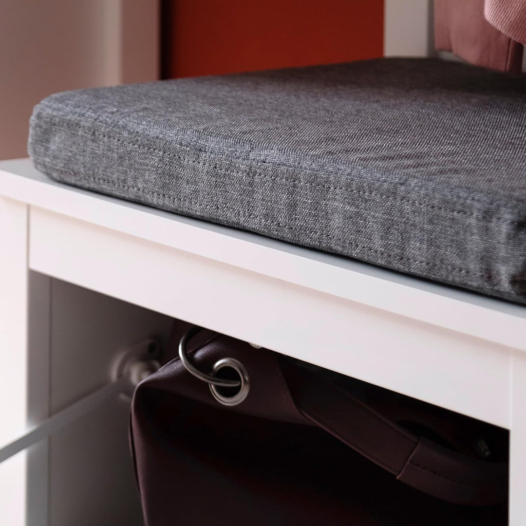 trendteam smart living - Sitzkissen - Sitzpolster - Grau - Sitzkissen für Garderobensitzbank, Schuhb