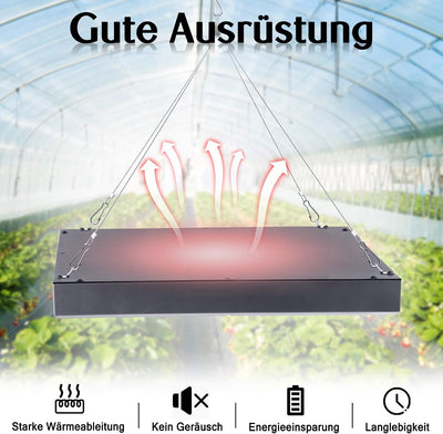 UISEBRT 45W Pflanzenlampe Pflanzenleuchte LED Vollspektrum - Grow lampe Wachstumslampe 225 LEDs Rot&