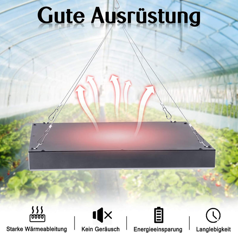 UISEBRT 45W Pflanzenlampe Pflanzenleuchte LED Vollspektrum - Grow lampe Wachstumslampe 225 LEDs Rot&