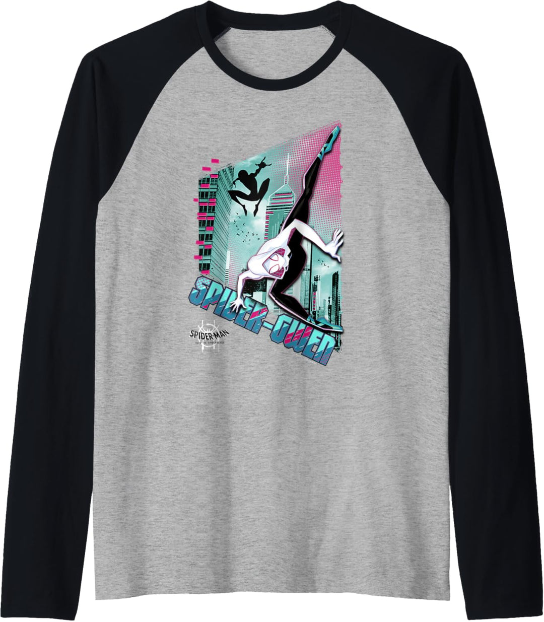 Marvel Spider-Man Spiderverse Spider-Gwen City Pose Raglan