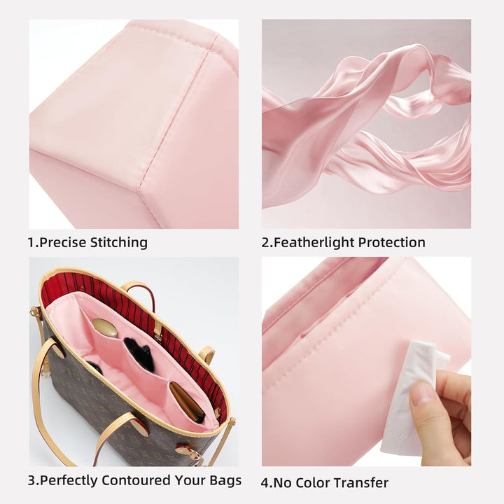 DGAZ Seide Handtasche Organizer für LV Neverfull PM/MM/GM, Taschenorganizer Tasche in Tasche Organiz