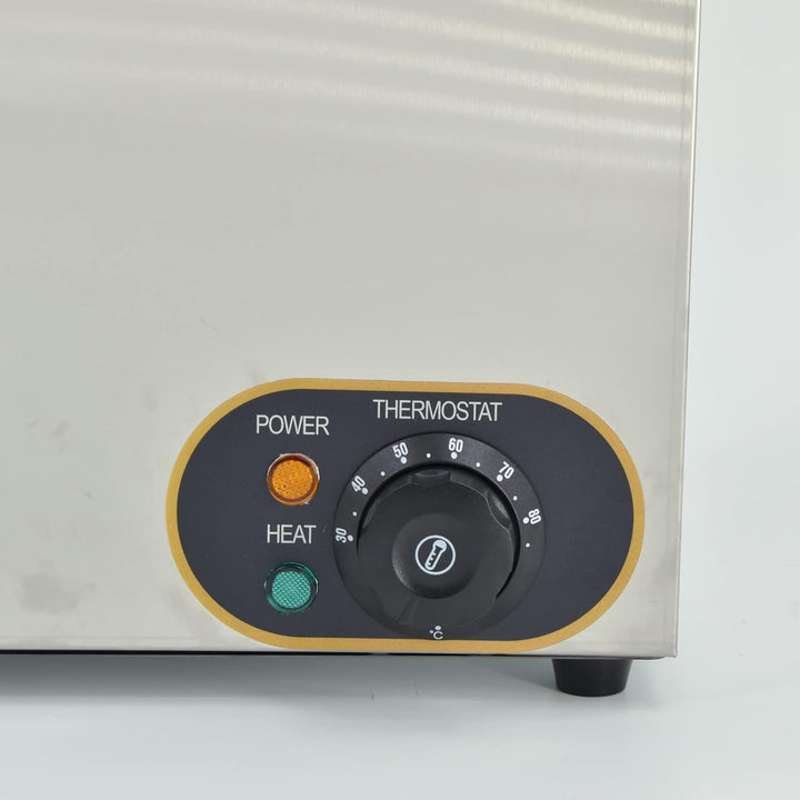 Elektrische Speisenwärmer Bain Marie Gastro GN-Behältern 1/3 * 2 Warmhalter Edelstahl mit Ablaufhahn