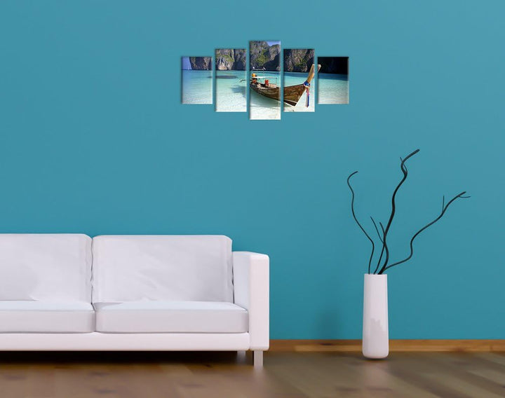 Bilderdepot24 Bild auf Leinwand | Maya Bay, Koh Phi Phi Ley - Thailand in 100x50 cm mehrteilig als W