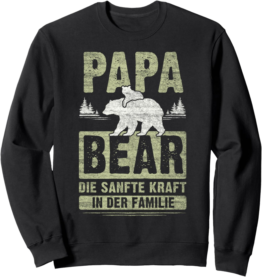 Papa Bear, 1 Bären-Welpe, Papa 1 Kind, Vatertag, Bär Sweatshirt
