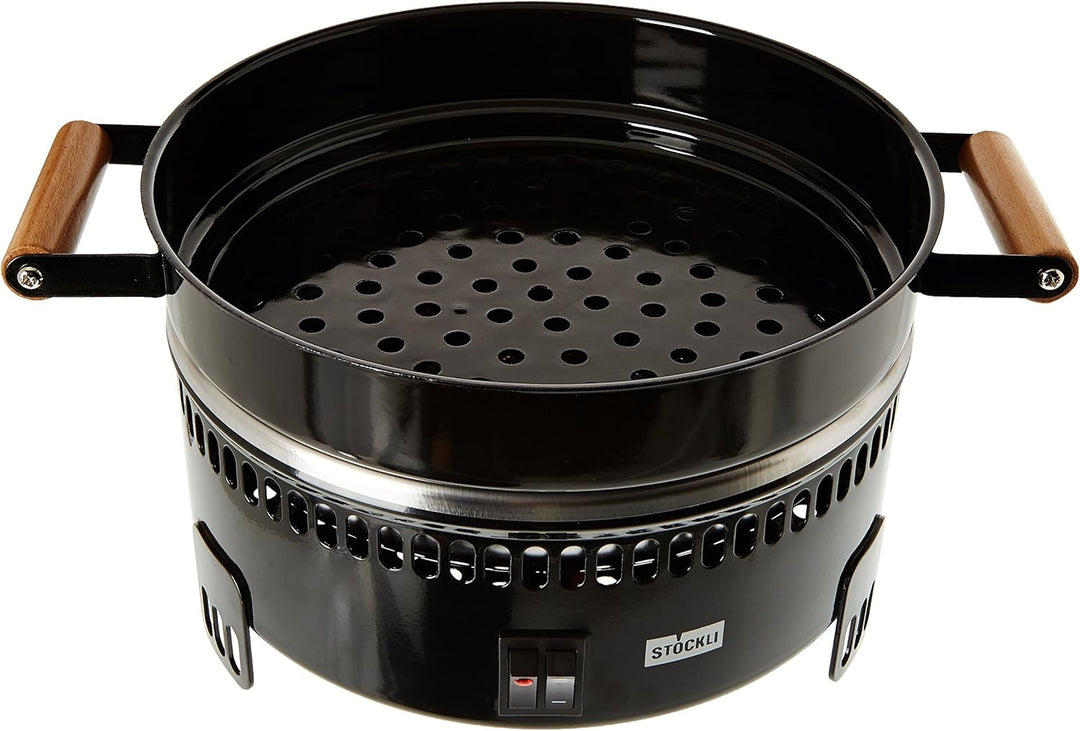 Stöckli Ofen Marroni mit Grillplatte, schwarz, 2 Stufen-Schalter, 0085.52
