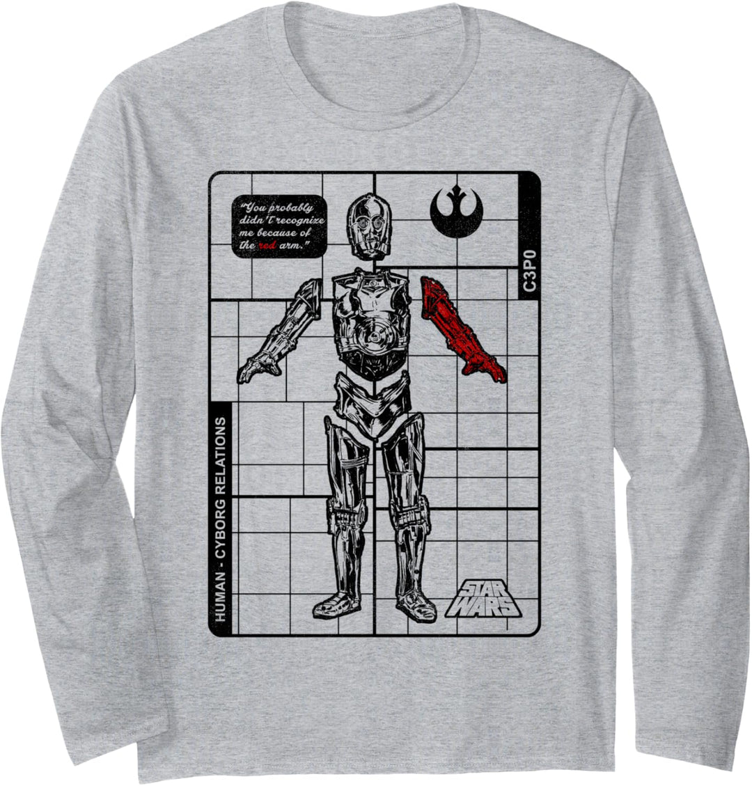 Star Wars C-3PO Blueprint Poster Langarmshirt