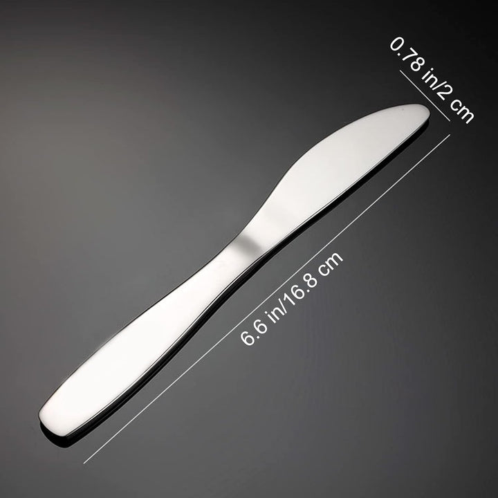 VANRA 4 PCS Kinder Messer Set 18/8 16.8cm Edelstahl Kinder Besteck Set Silber Besteck Geschirr Set f