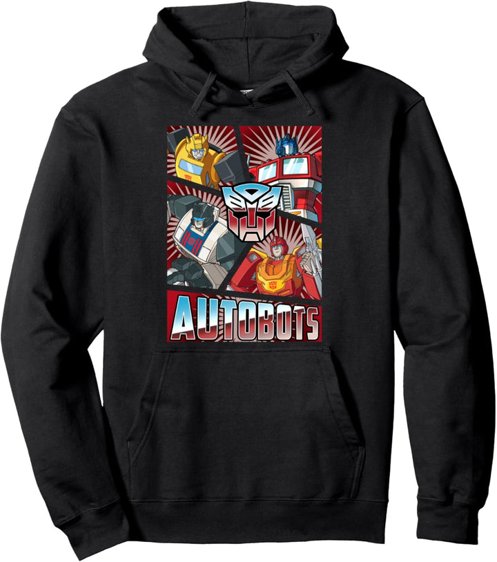 Transformers Autobots Cut Up Retro Vintage Panels Pullover Hoodie