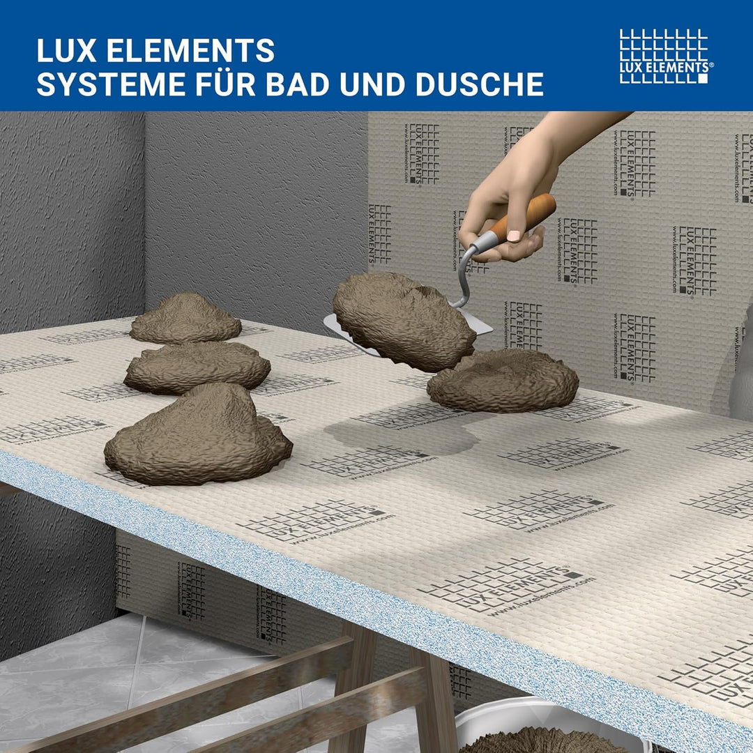 LUX ELEMENTS Ansetzkleber COL-AK 5kg I Fertig vorgemischter Trockenmörtel für Ansetzen, Nivellieren
