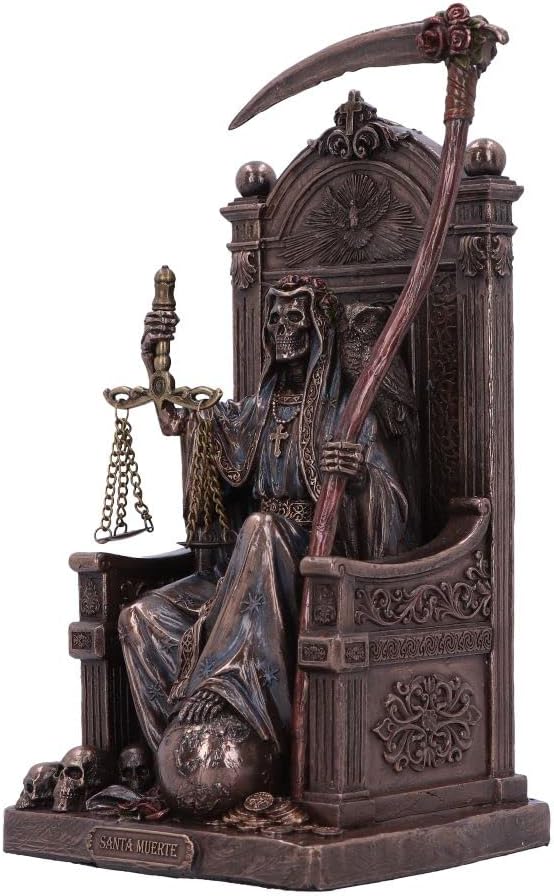 Nemesis Now Dekofigur Santa Muerte's Thron, bronzefarben, 22 cm, D6003W2