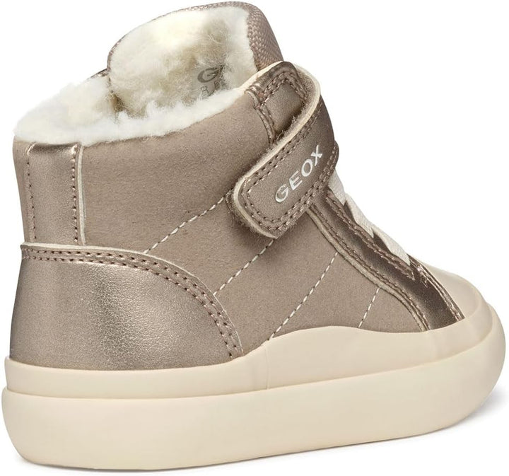 Geox Mädchen B Gisli Girl ESneaker 26 EU Dark Beige, 26 EU Dark Beige