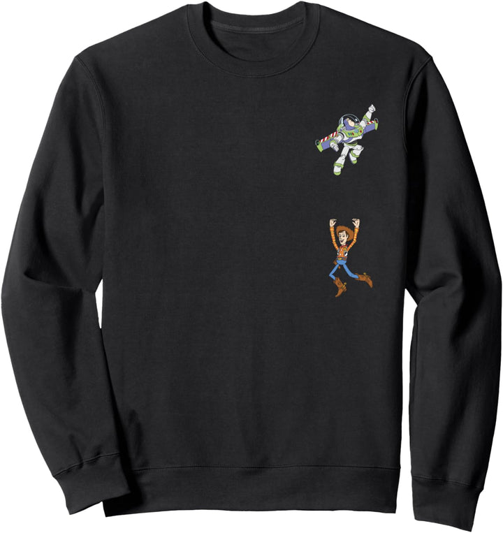 Disney Pixar Toy Story Buzz Lightyear Flying Woody Falling Sweatshirt