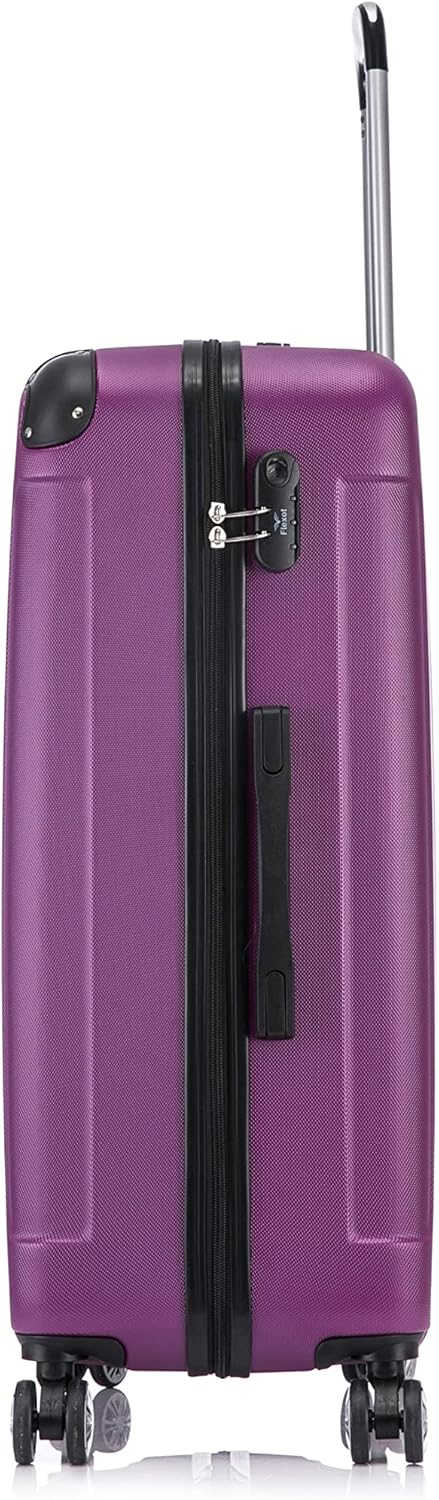 Flexot® Flex-2045 Koffer (16 Farben zur Auswahl) Zwillingsrollen Reisekoffer Trolley Hartschale (XL,