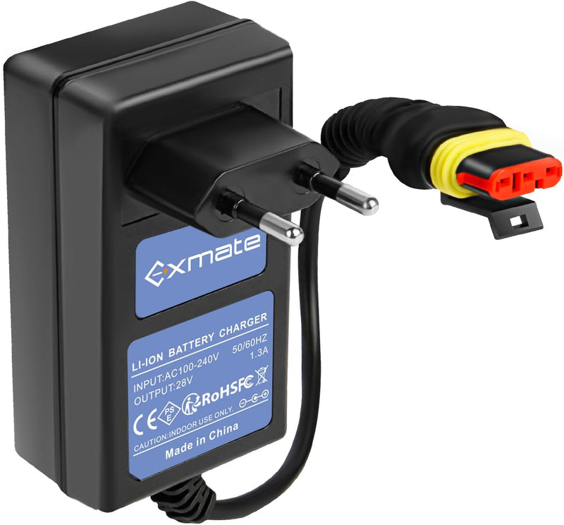 Exmate 28 V 1,3A Adapter Ladegerät Netzteil kompatibel mit Husqvarna Automower 105 305 310 315X 405X