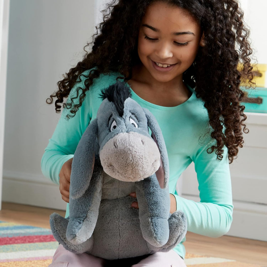 Disney Store Offizielles mittelgrosses I-Aah-Kuscheltier, 18 cm, von Winnie Puuh, Besticktes Kuschel