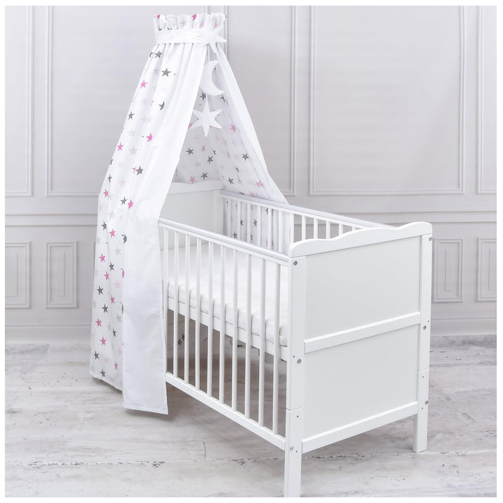 Generisch Baby Delux Babybett Himmel Betthimmel Baumwolle Baldachin für Babybett Kinderbett Wiege St