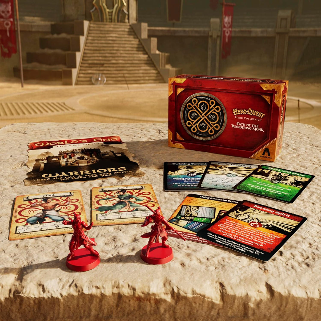 Hasbro Gaming HeroQuest Hero Collection Path of The Wandering Monk Figuren | Enthält 2 detaillierte